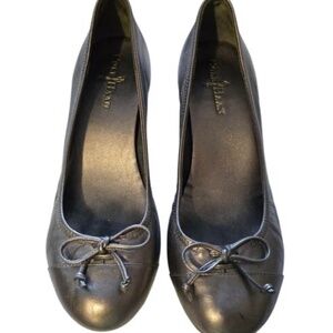 Cole Haan Nike Air Leather Wedge Shoes Silver Size 8.5